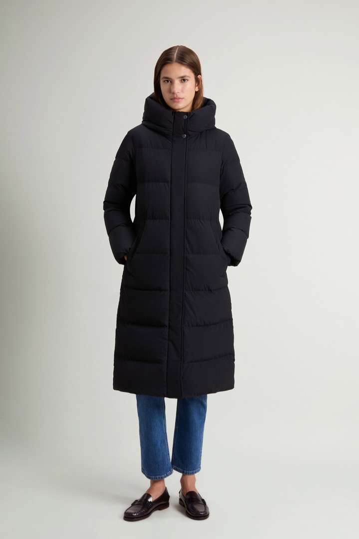 Madison Quilted Coat in Matte Stretch Nylon Black photo 1 | Woolrich