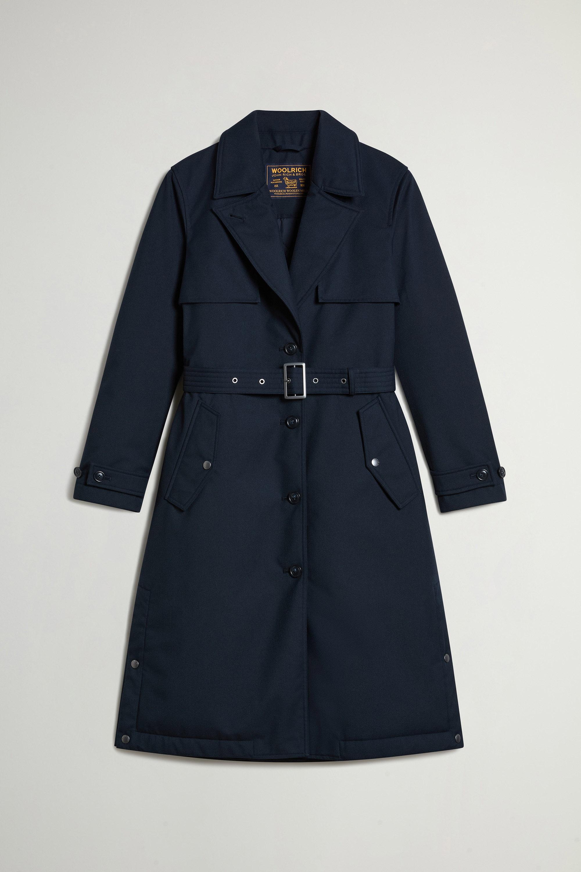 Trench Coat in Wool-Blend Gabardine Blue photo 1 | Woolrich