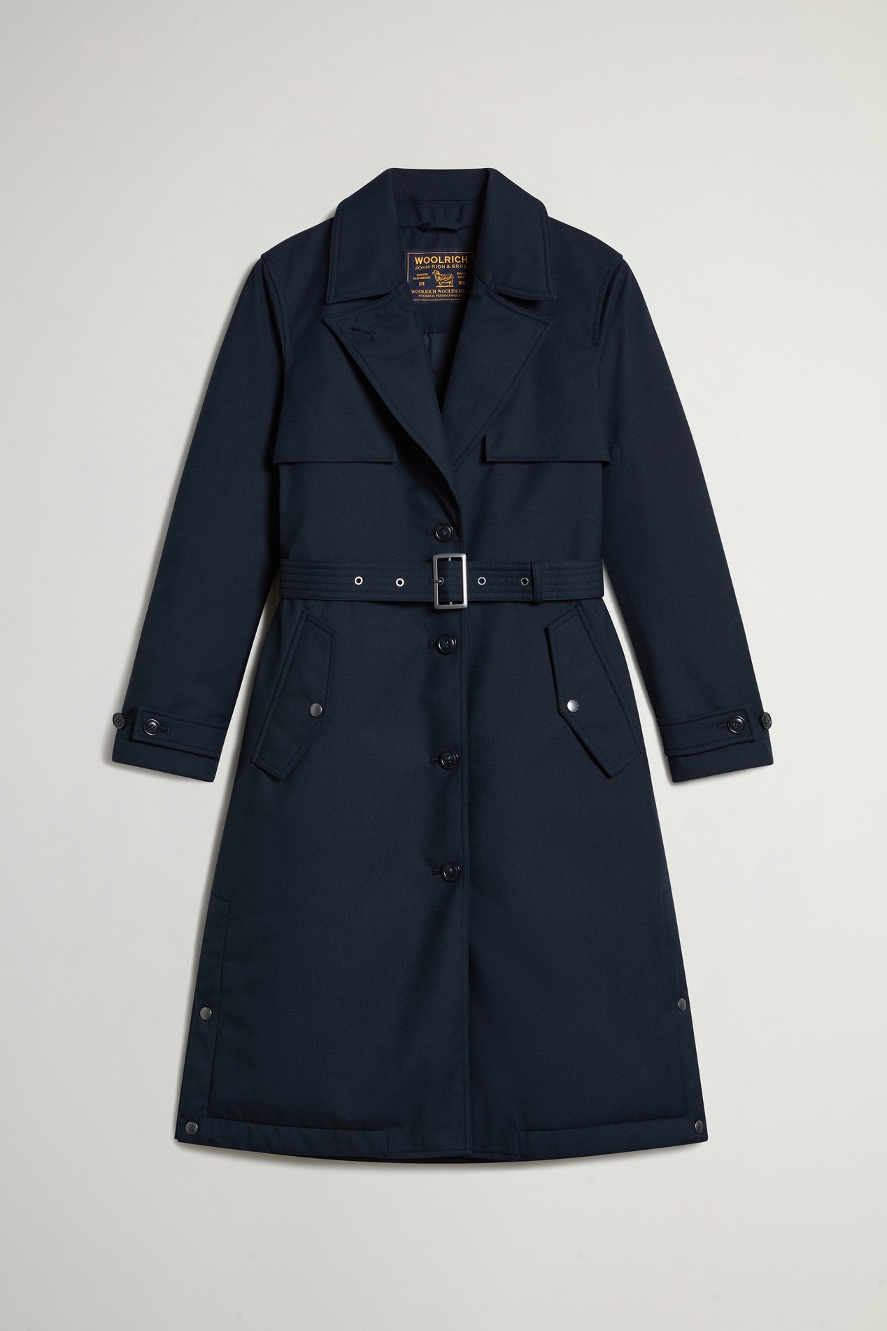 Trench Coat in Wool-Blend Gabardine Blue photo 1 | Woolrich