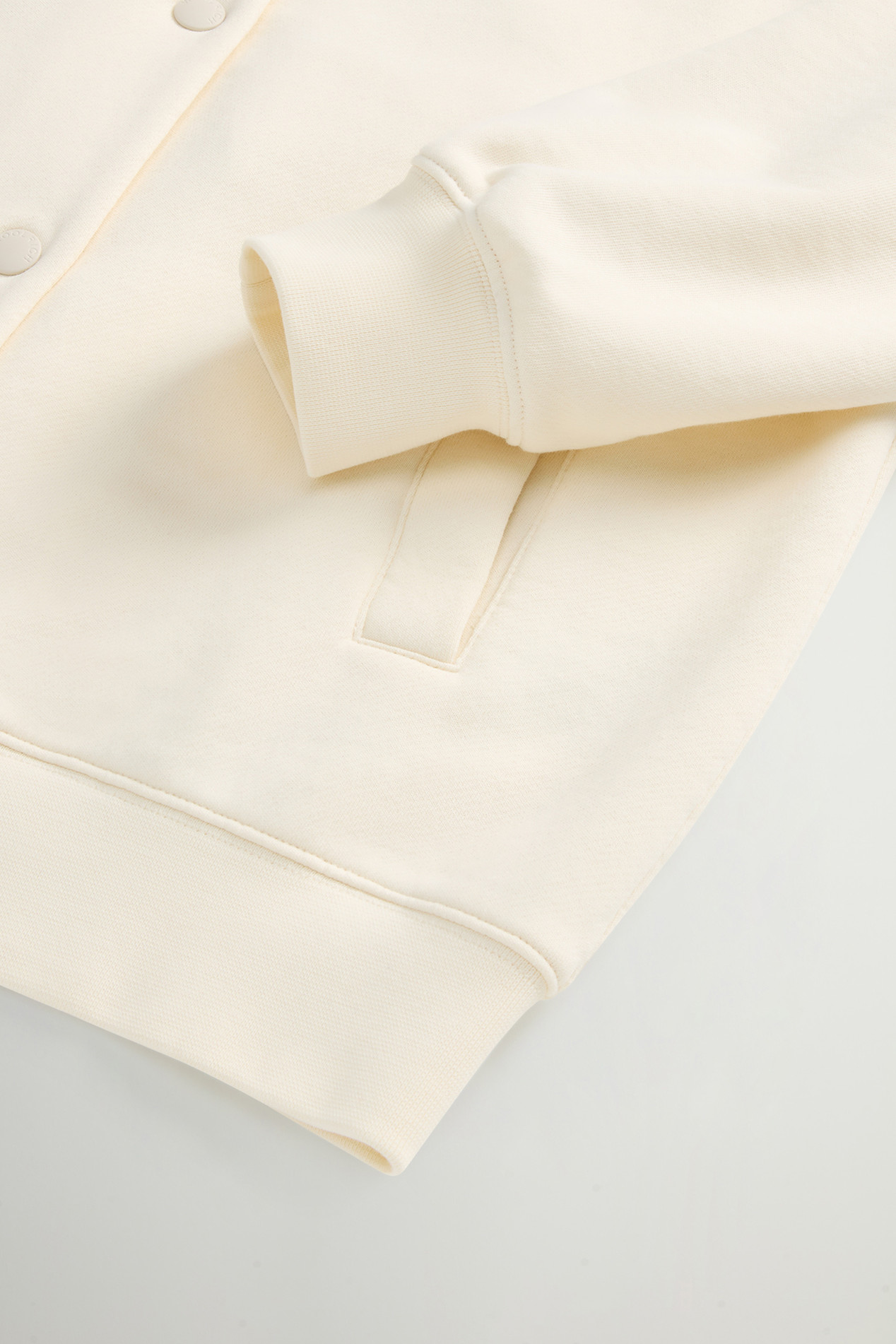 Pure Cotton College Sweatshirt with Buttons White photo 7 | Woolrich