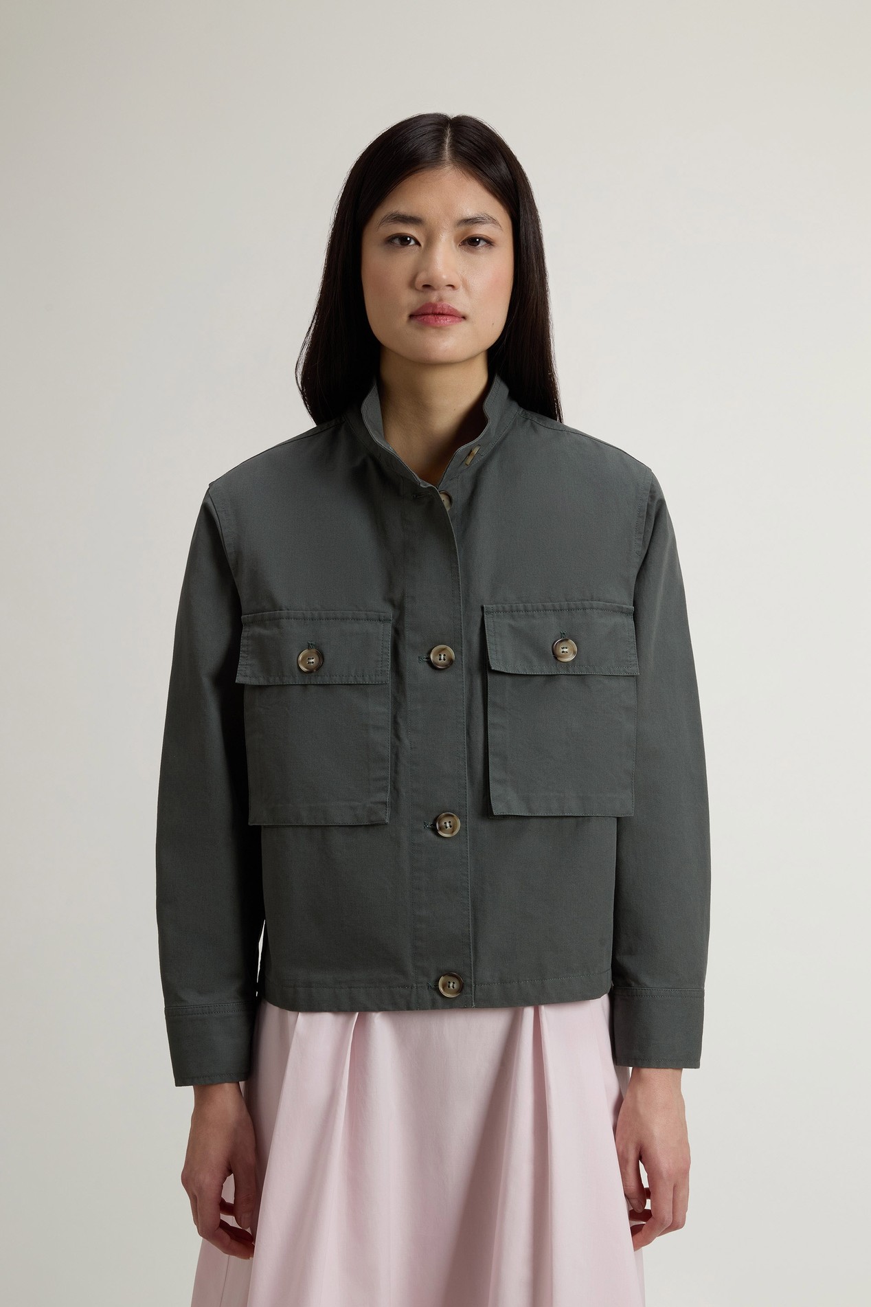 CANVAS FIELD OVERSHIRT Green photo 1 | Woolrich