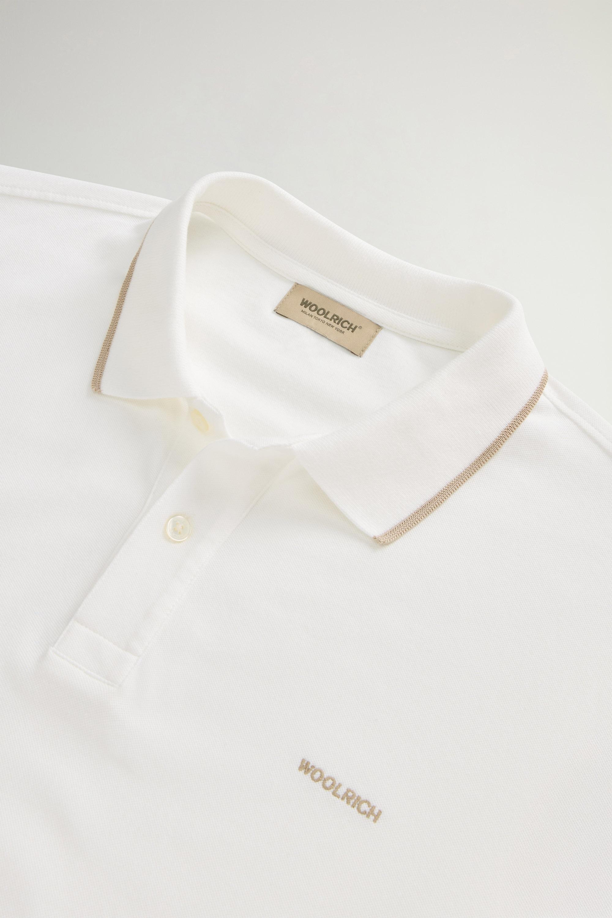 Monterey Polo Shirt in Stretch Cotton-Blend Pique White photo 6 | Woolrich