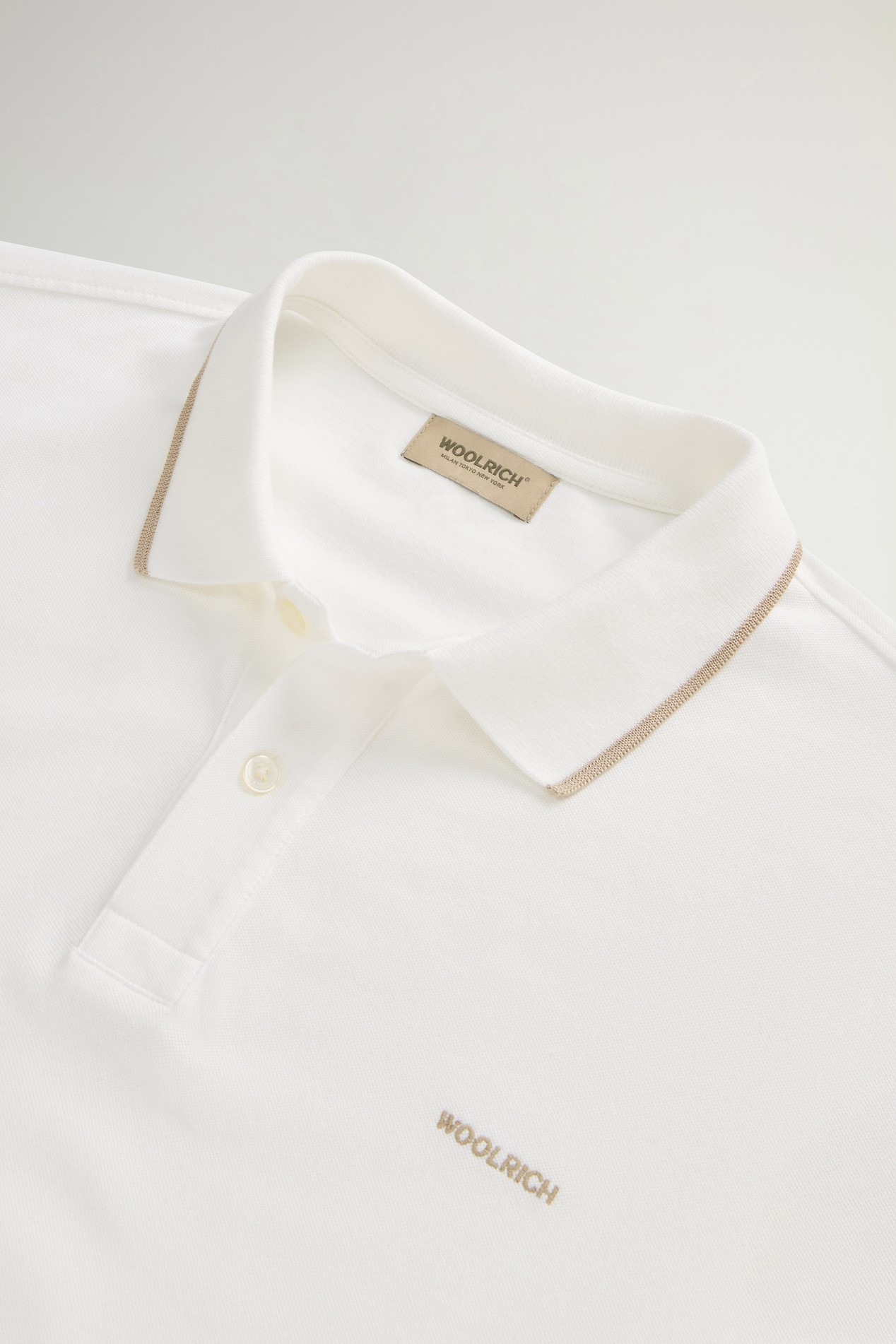 Monterey Polo Shirt in Stretch Cotton-Blend Pique White photo 6 | Woolrich