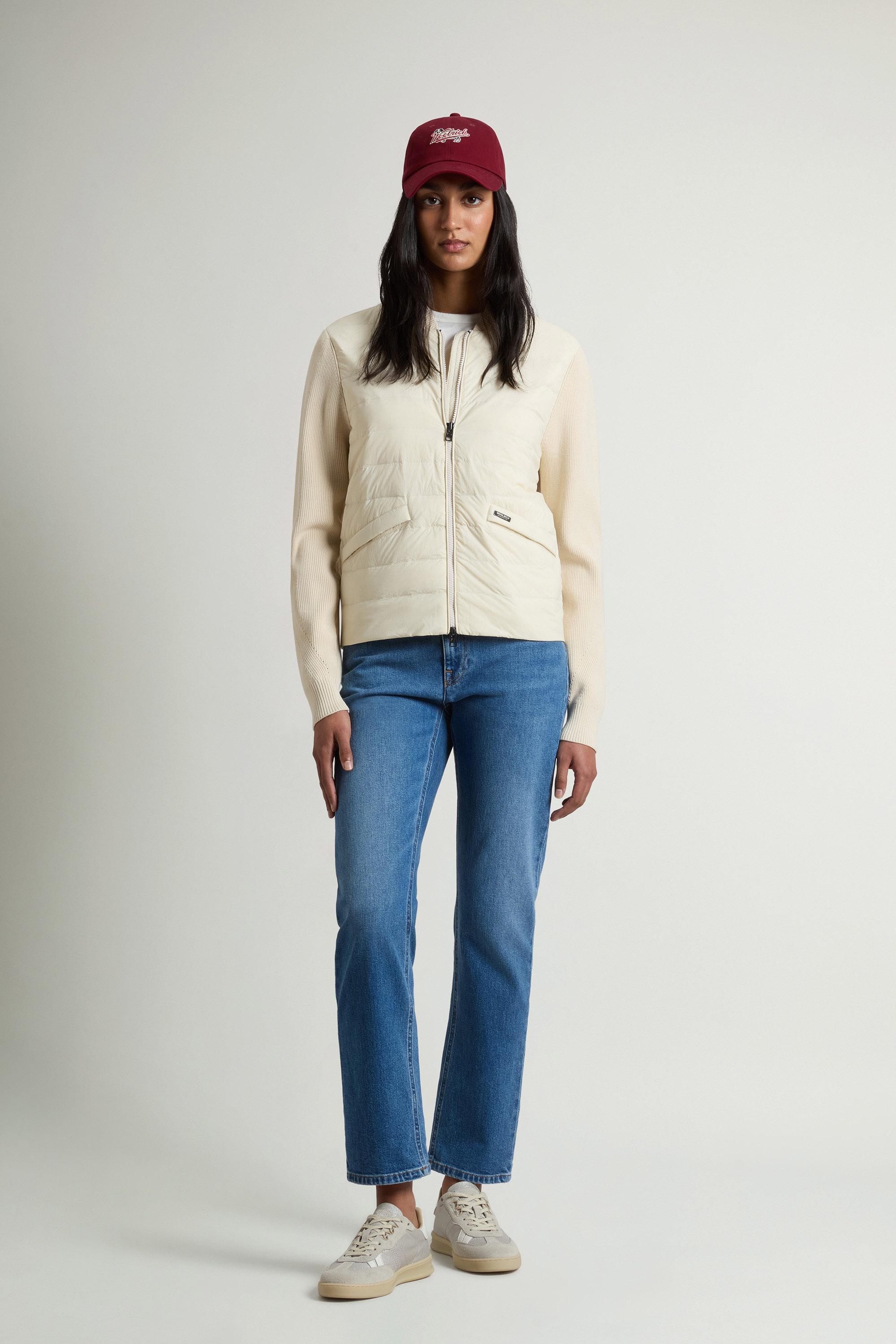 Hybrid Bomber Jacket in Nylon White photo 1 | Woolrich