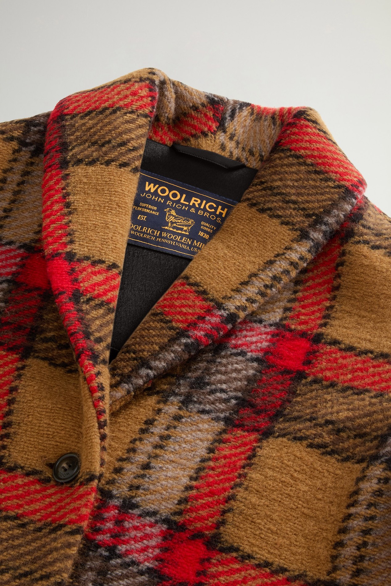 Checked Wool-Blend Gentry Coat Red photo 5 | Woolrich