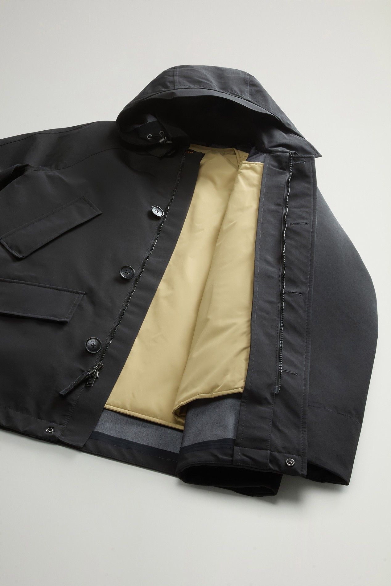Mackinaw 3-in-1 Waterproof Coat in Three-Layered Ramar Cloth Black photo 5 | Woolrich
