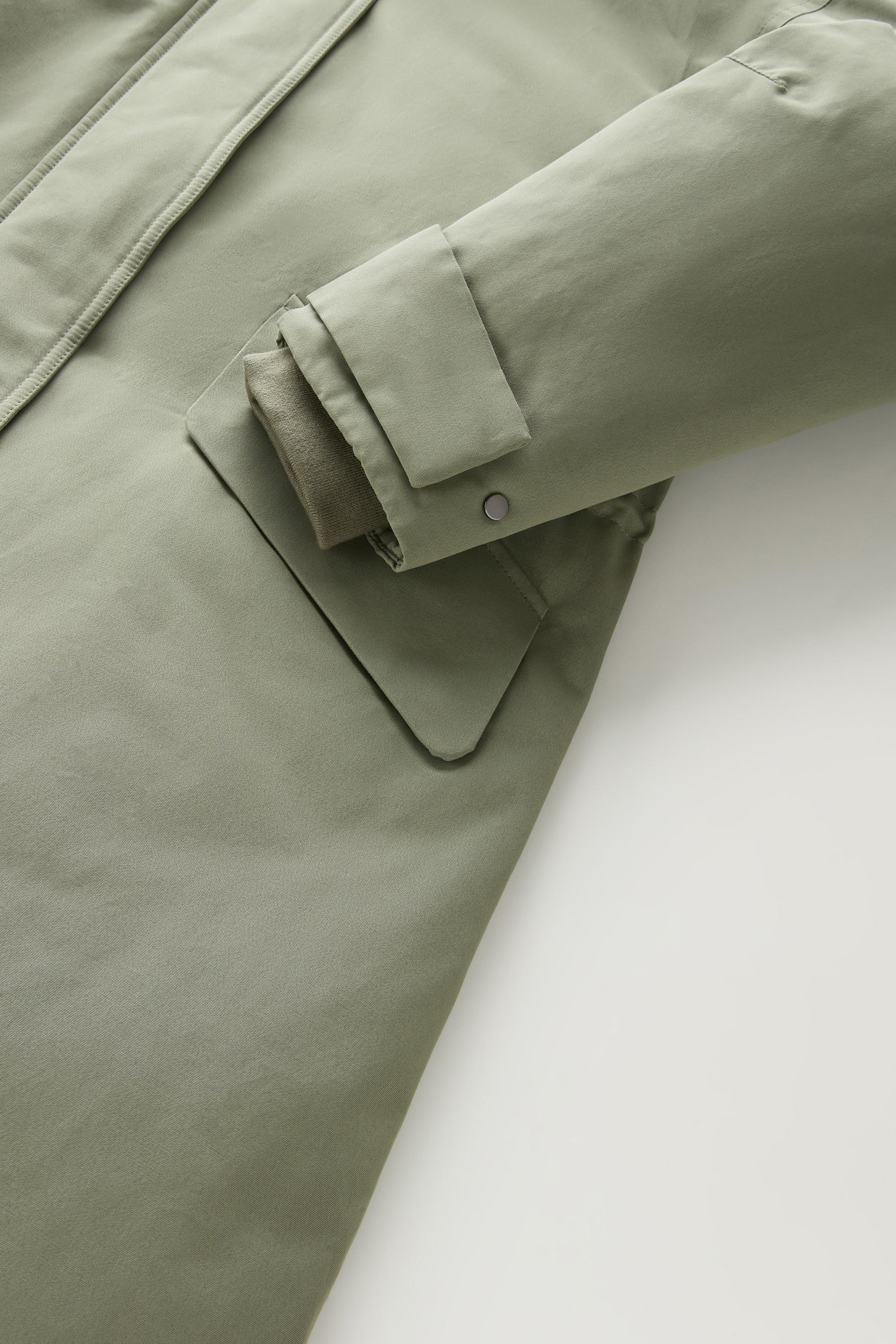 Long Parka in Brushed Ramar Cloth Green photo 5 | Woolrich