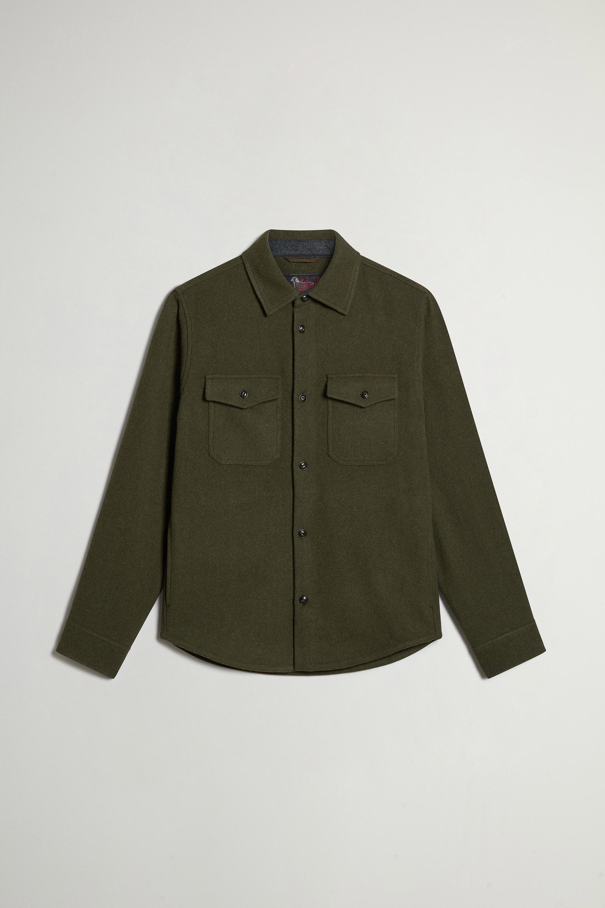 Ranger Overshirt in Recycled Italian Wool Blend Green photo 1 | Woolrich