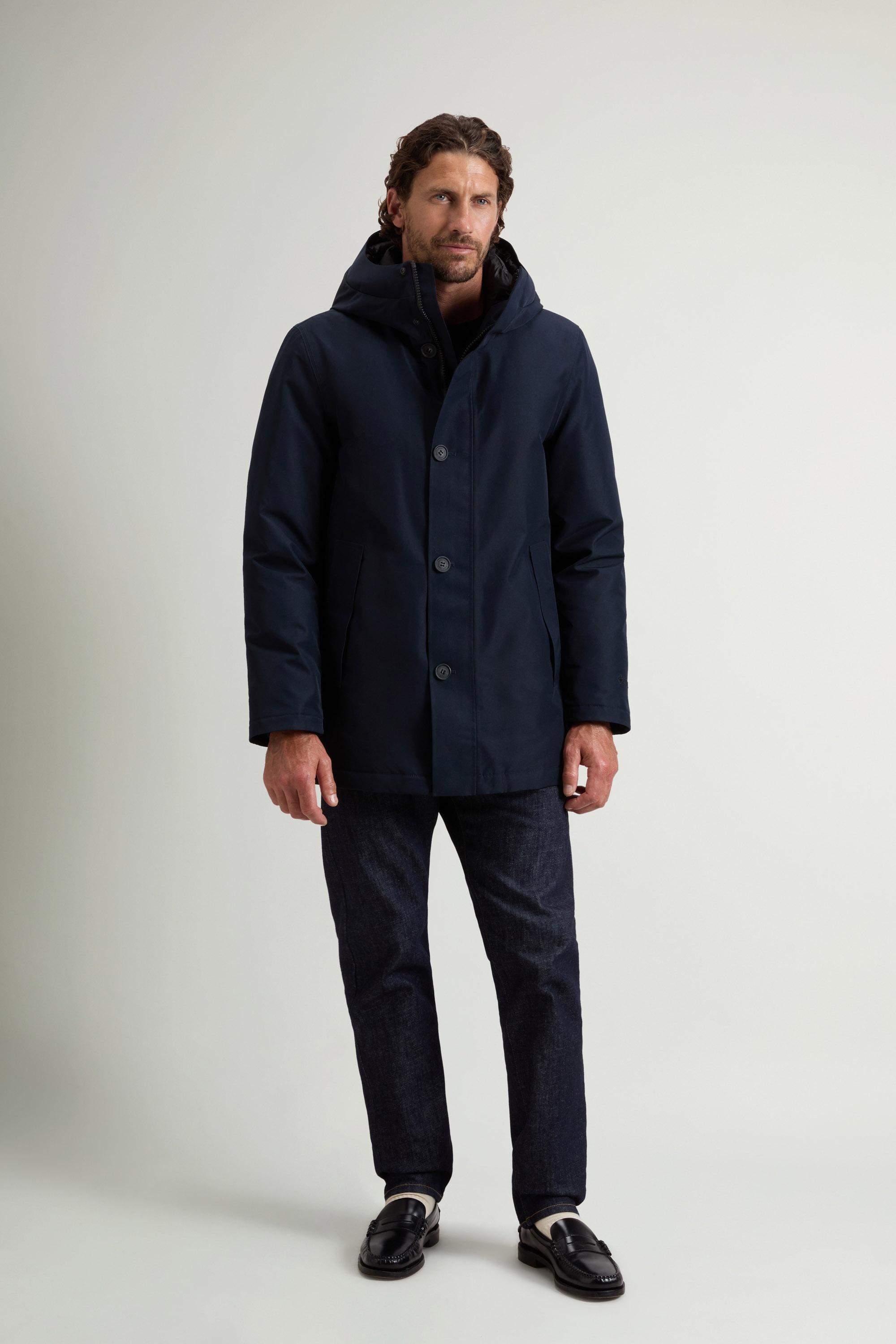 Waterproof Parka in Recycled Two-Layered GORE-TEX Fabric Blue photo 1 | Woolrich