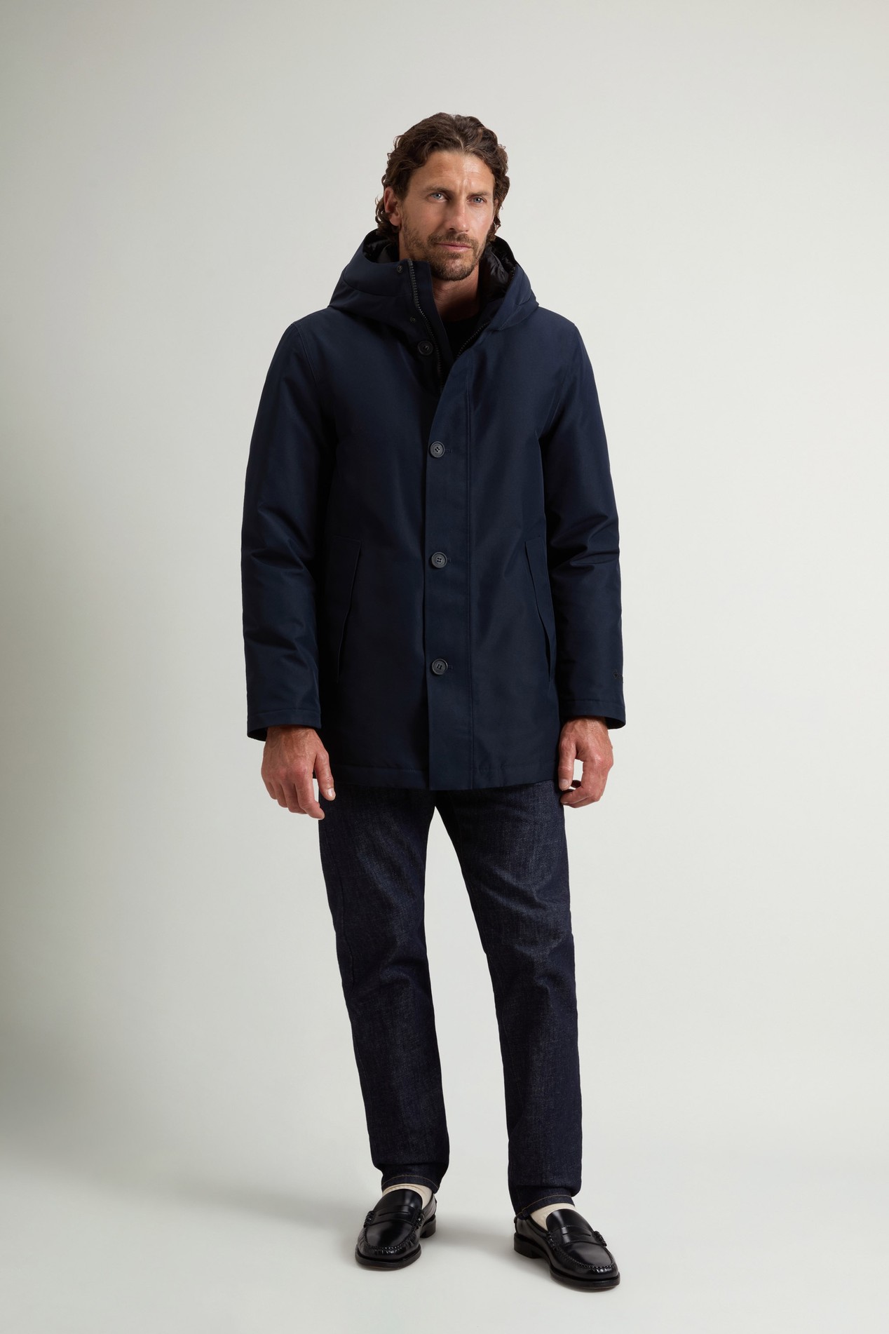 Waterproof Parka in Recycled Two-Layered GORE-TEX Fabric Blue photo 2 | Woolrich