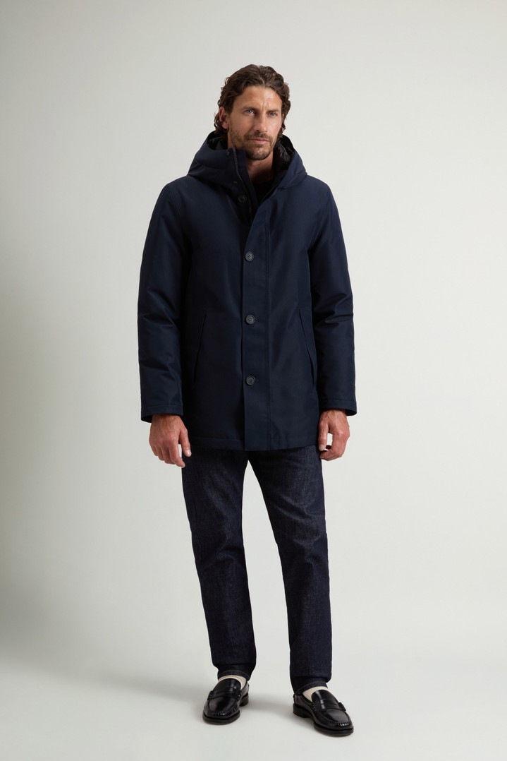 Waterproof Parka in Recycled Two-Layered GORE-TEX Fabric Blue photo 2 | Woolrich