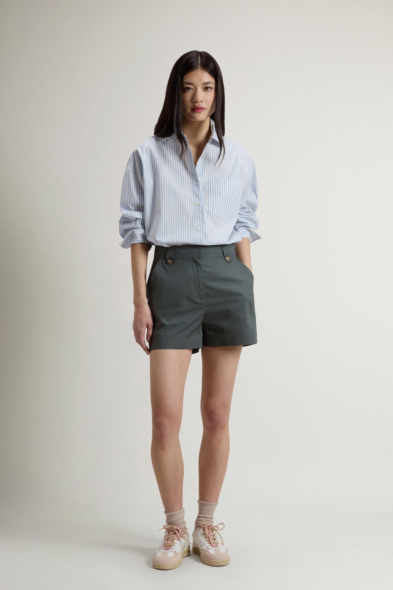 Shorts aus Popeline aus reiner Baumwolle Grün photo 1 | Woolrich