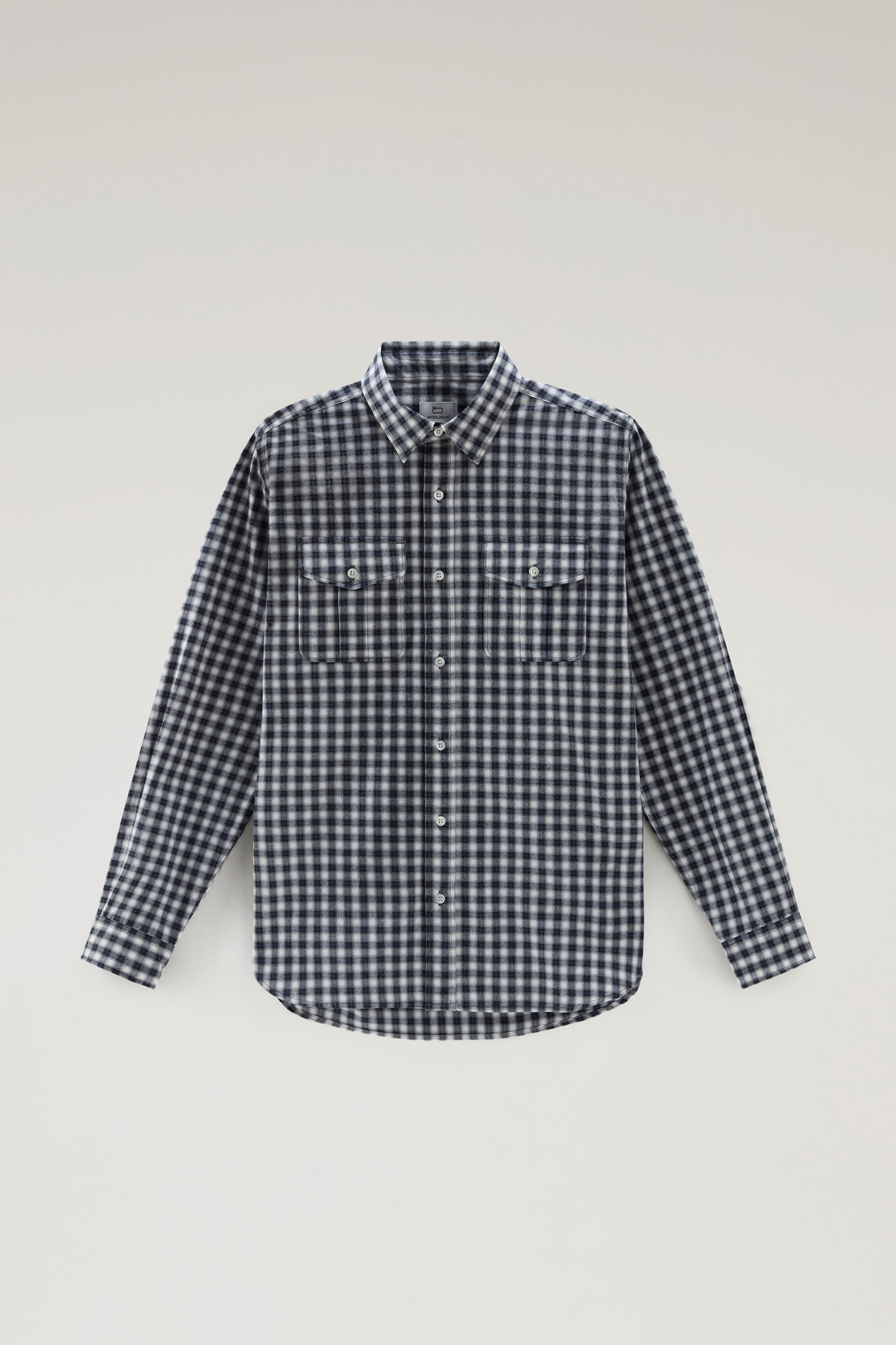 Pure Cotton Checked Shirt Blue photo 1 | Woolrich