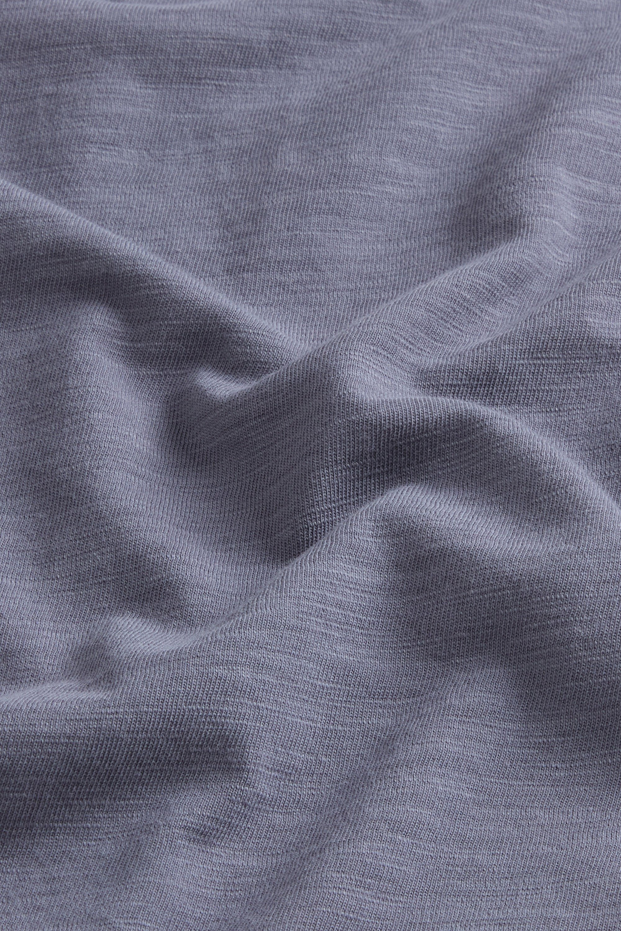 Slub Polo Shirt in Pure Cotton Blue photo 3 | Woolrich