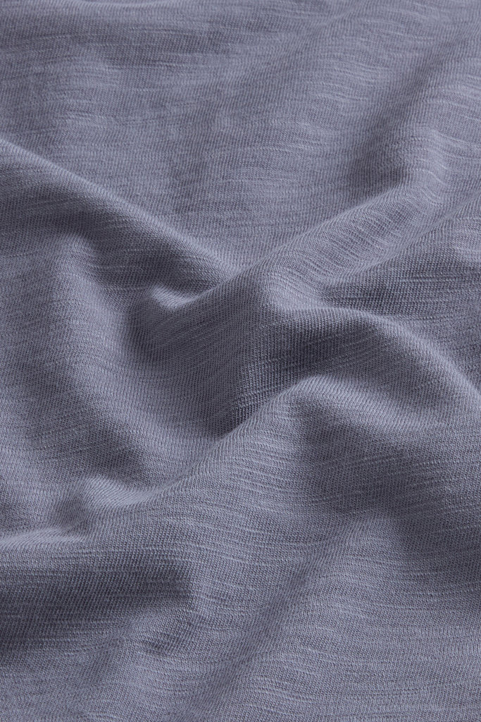 Slub Polo Shirt in Pure Cotton Blue photo 3 | Woolrich