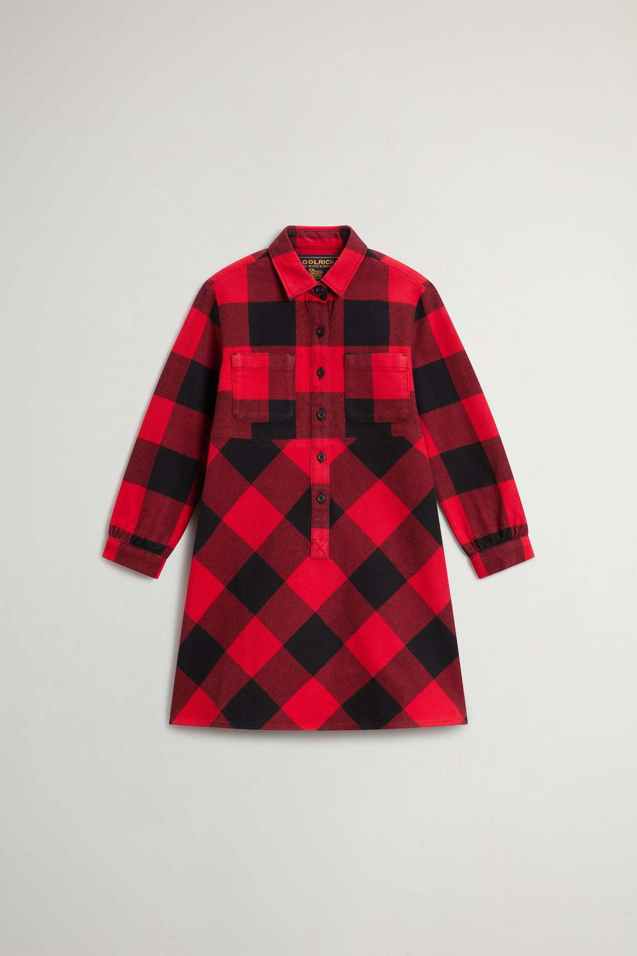 Girls' Buffalo Check Flannel Dress Red photo 2 | Woolrich