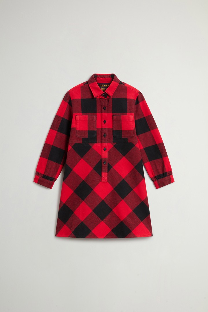 Girls' Buffalo Check Flannel Dress Red photo 2 | Woolrich