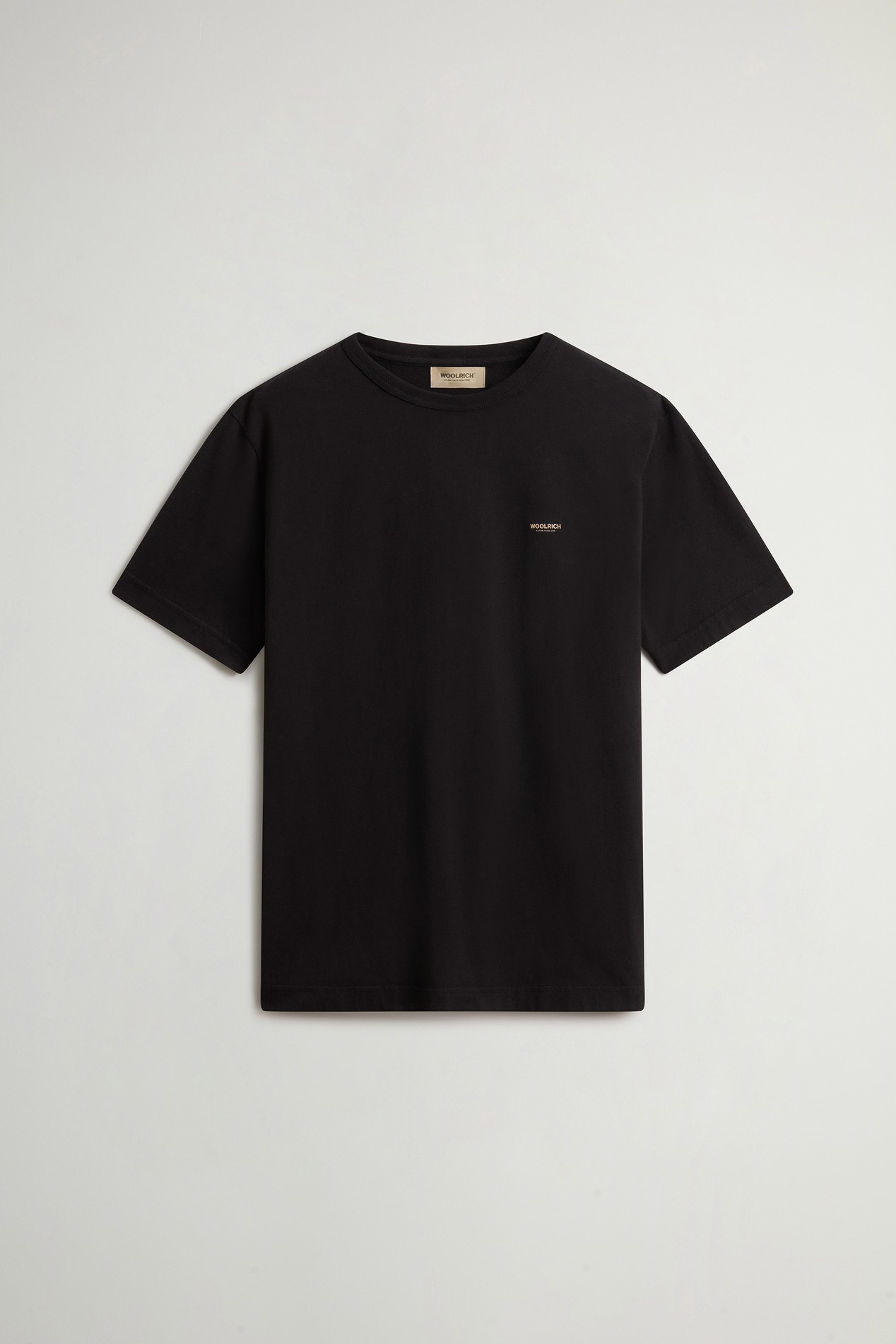 T-Shirt in Pure Cotton with Logo Black photo 5 | Woolrich