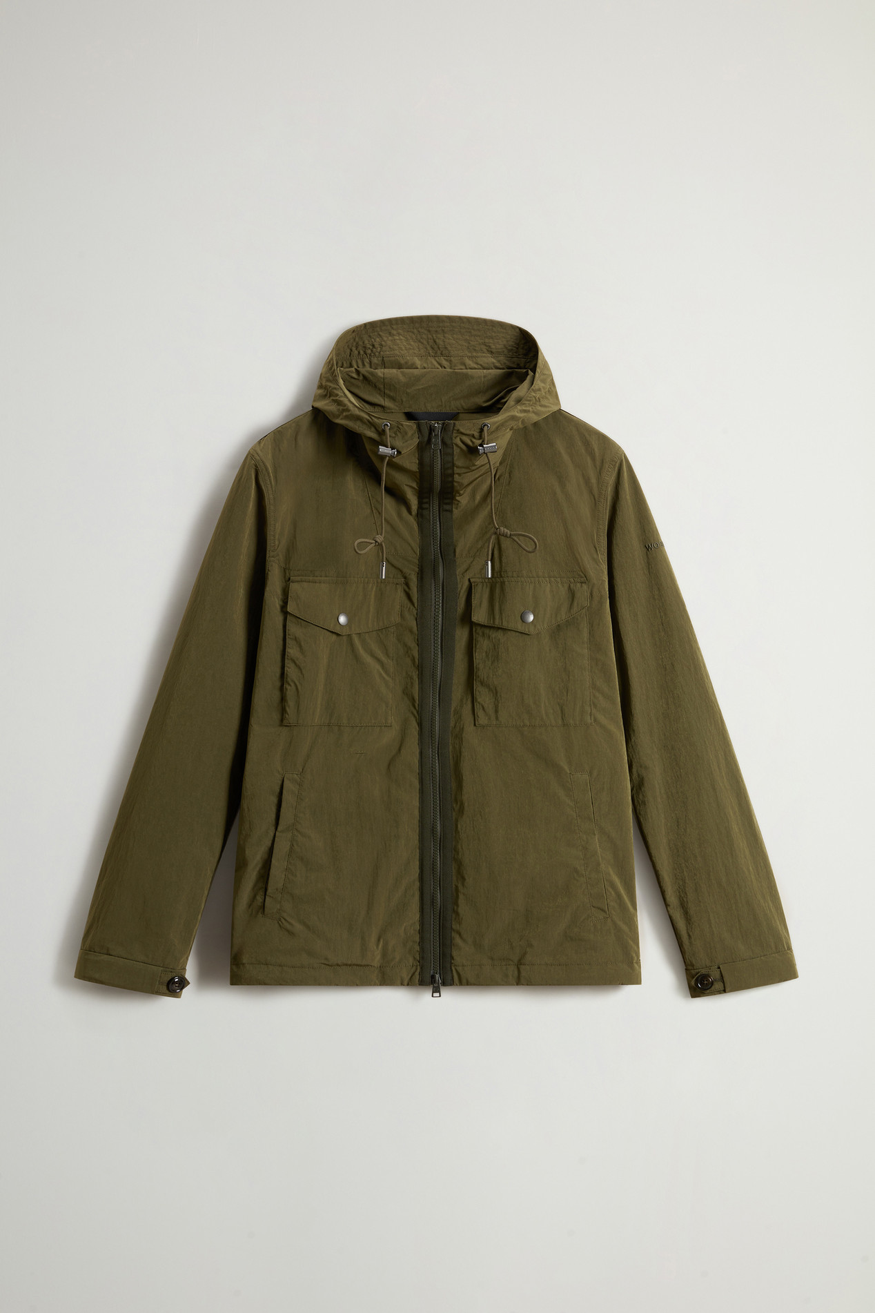 Hooded Nylon-Blend Jacket Green photo 5 | Woolrich
