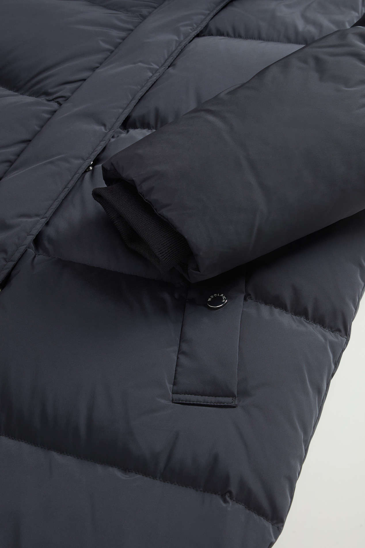 Aurora Long Parka in Stretch Nylon Black photo 8 | Woolrich