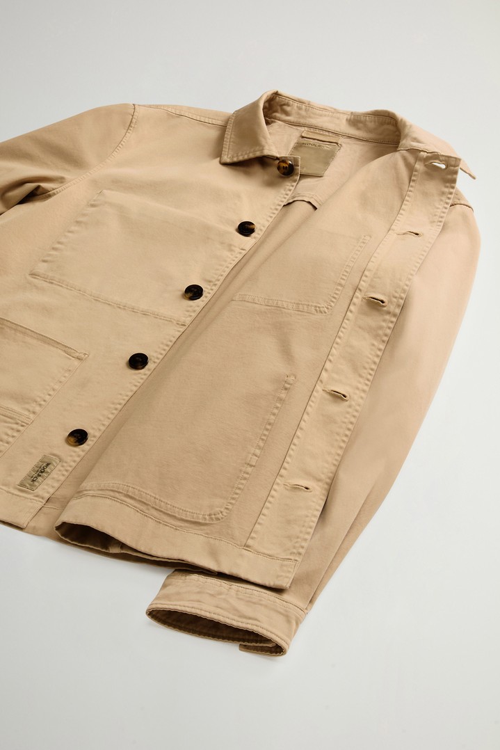 Garment-Dyed Chore Overshirt in Cotton Twill Beige photo 8 | Woolrich