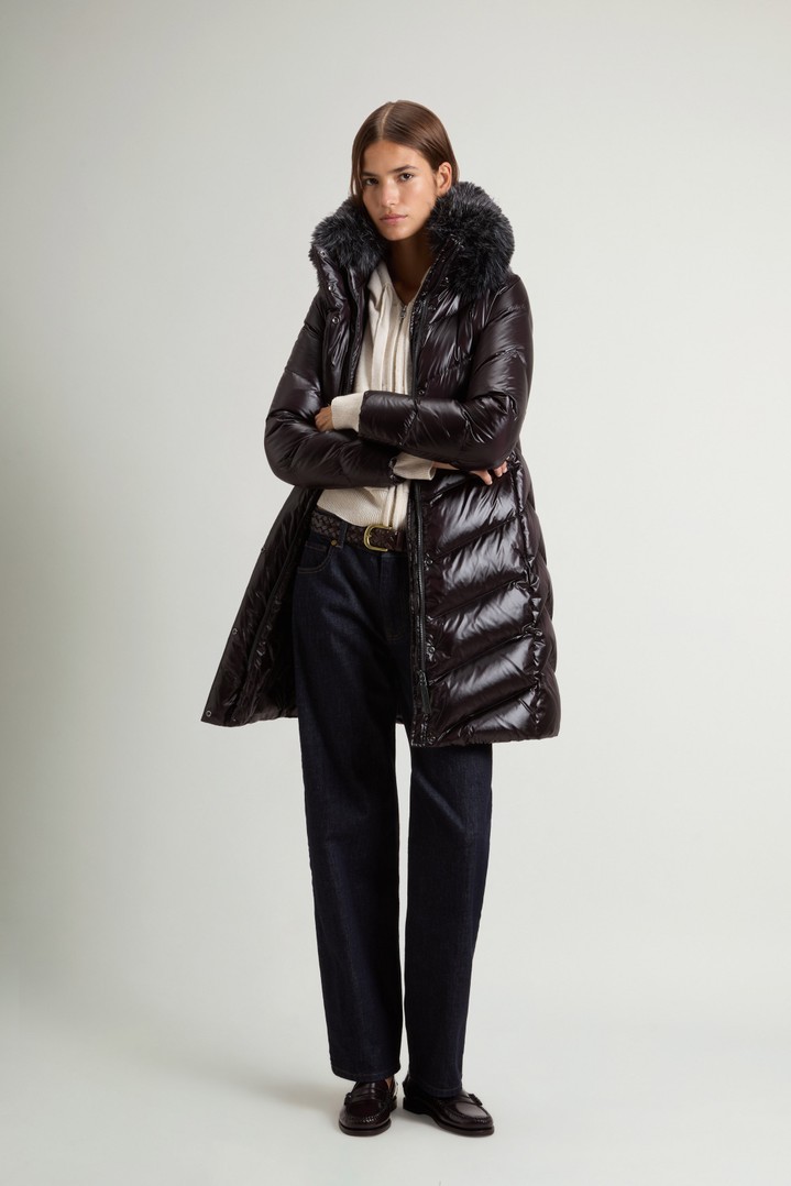 LIQUID NYLON FUR PARKA Black photo 2 | Woolrich