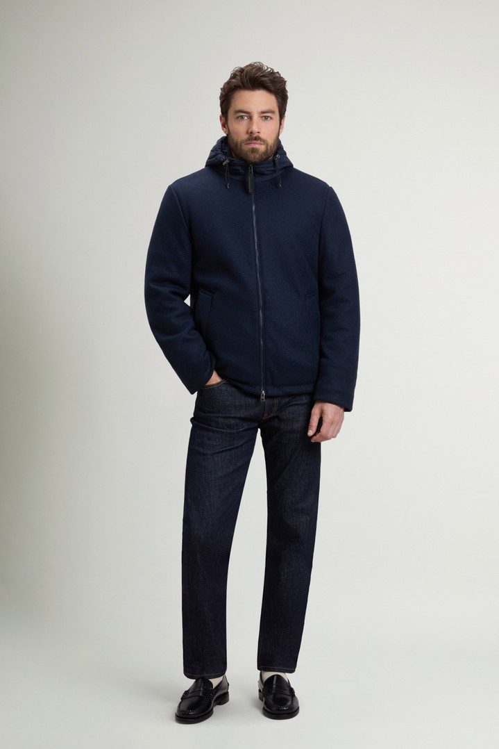 KNITTED WOOL PACIFIC JACKET Blue photo 2 | Woolrich