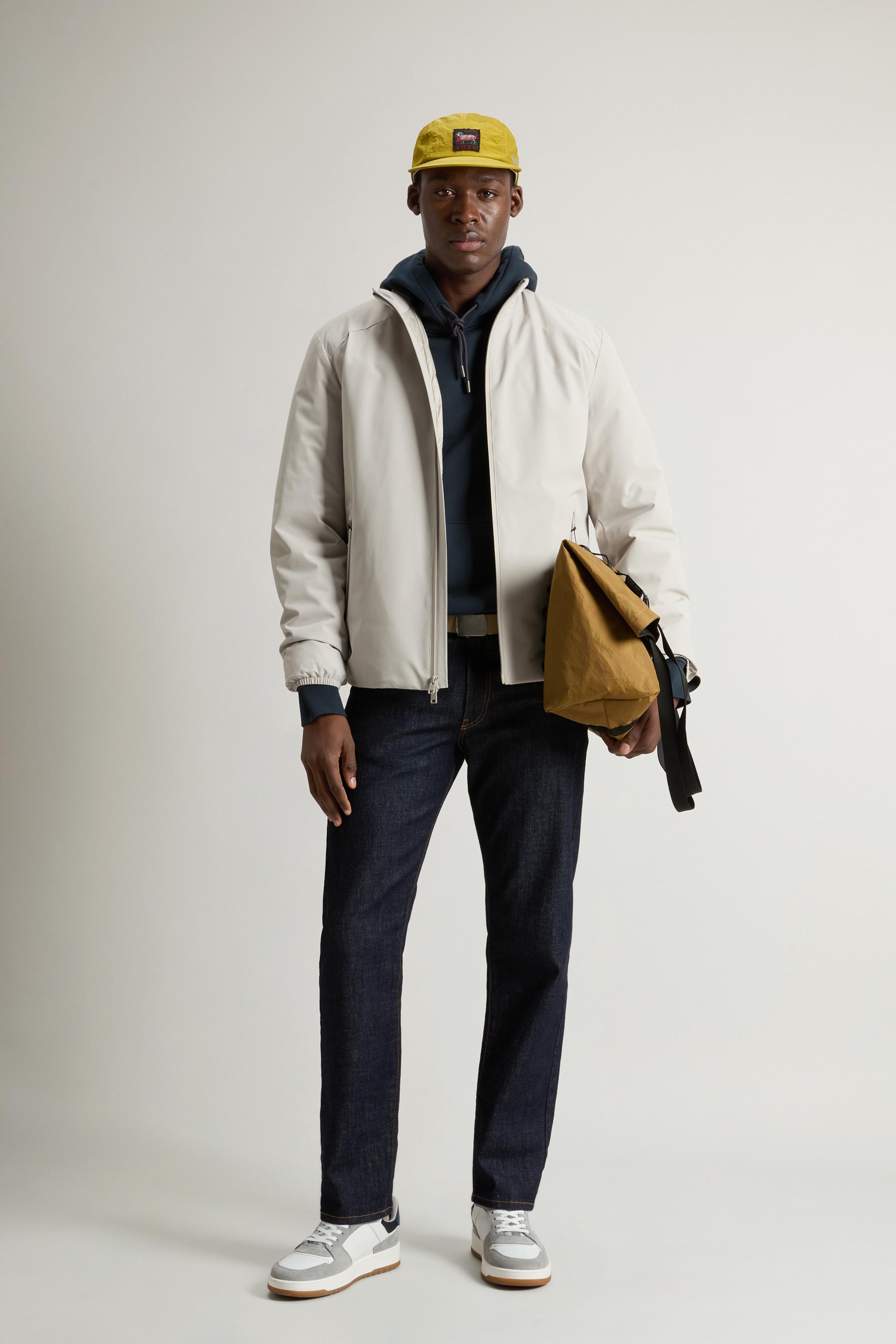 Padded Sailing Bomber Jacket in Two-Layered Fabric Gray photo 1 | Woolrich