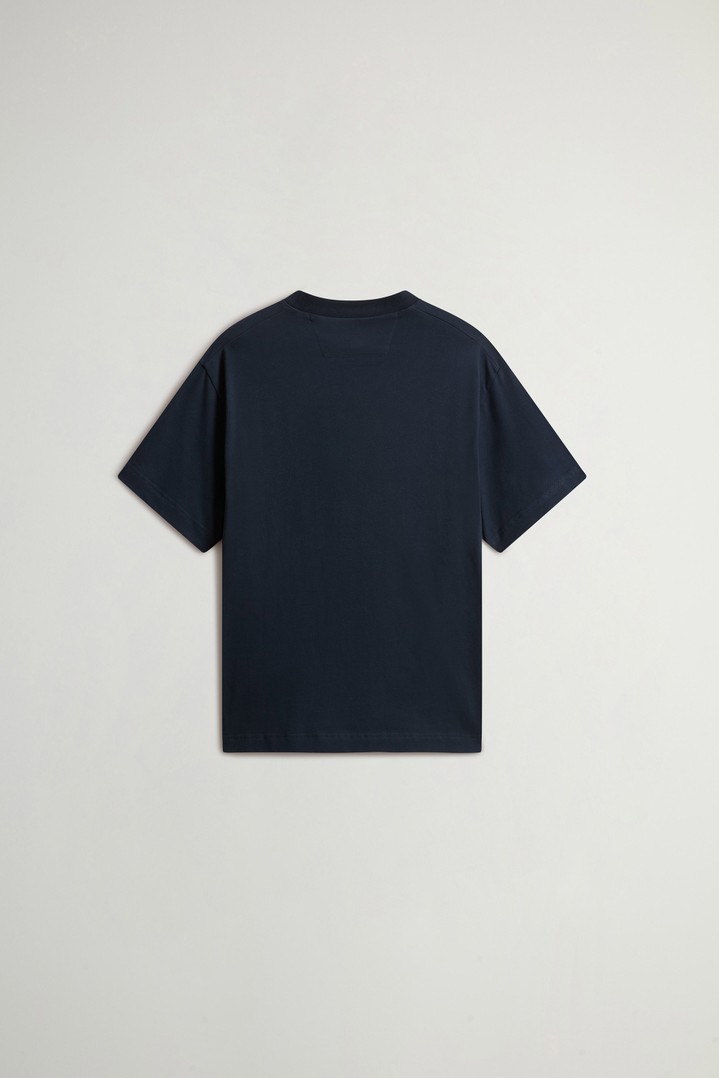 PD LARGE LOGO T-SHIRT Blue photo 2 | Woolrich