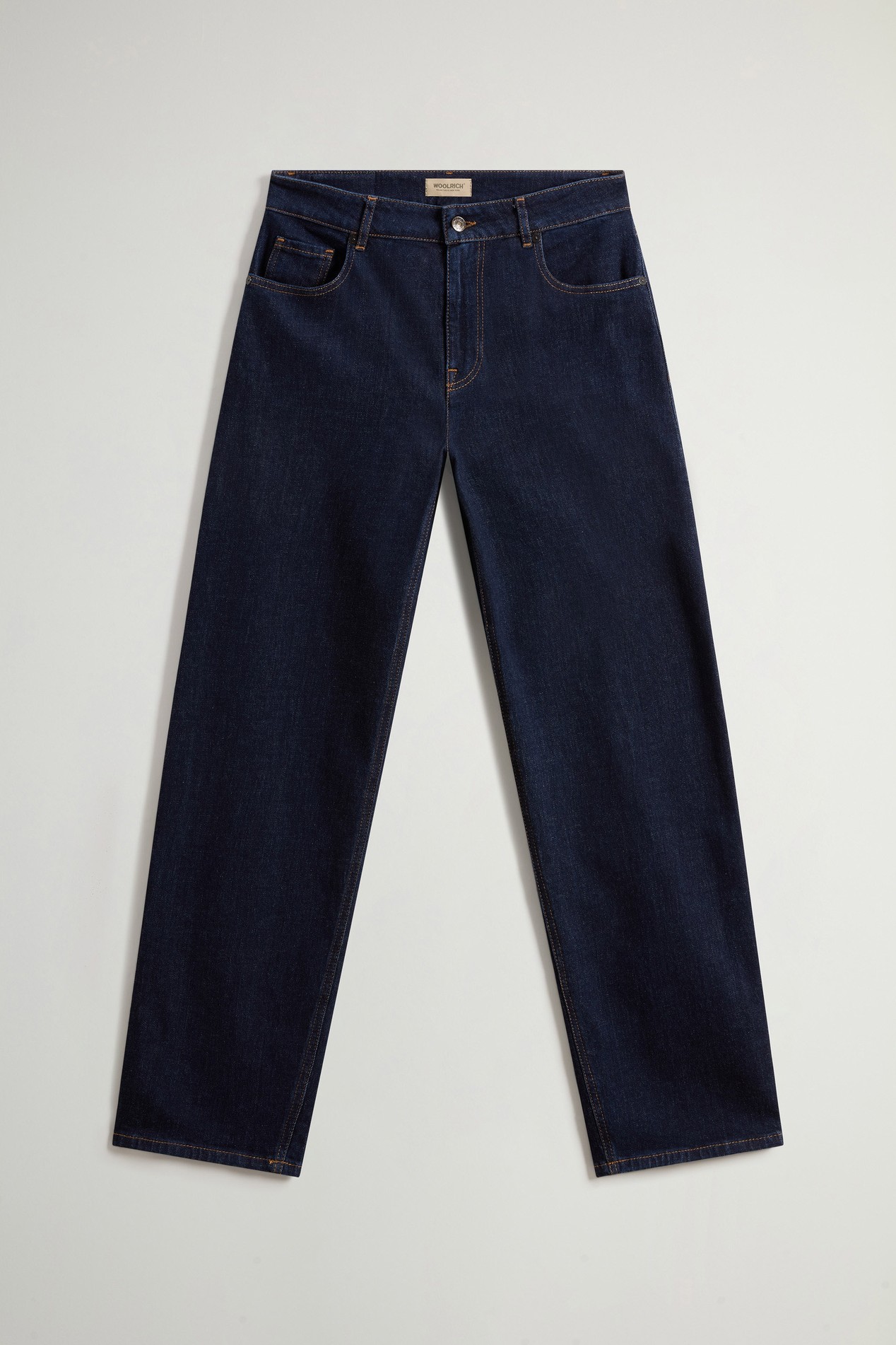 Wide-Leg Five-Pocket Jeans in Stretch Cotton Denim Blue photo 3 | Woolrich