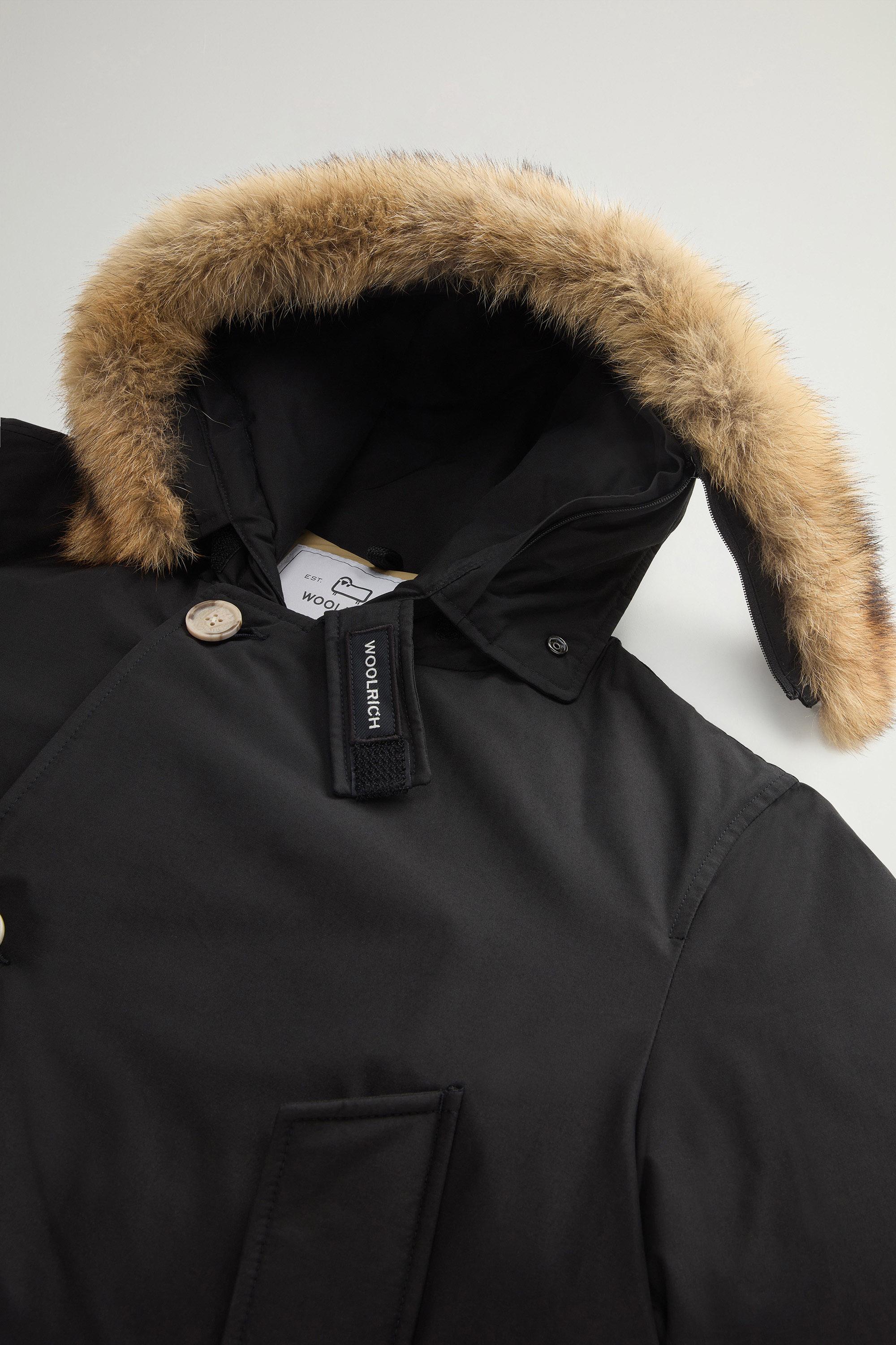 Arctic Parka in Ramar Cloth with Detachable Fur Trim Black photo 6 | Woolrich