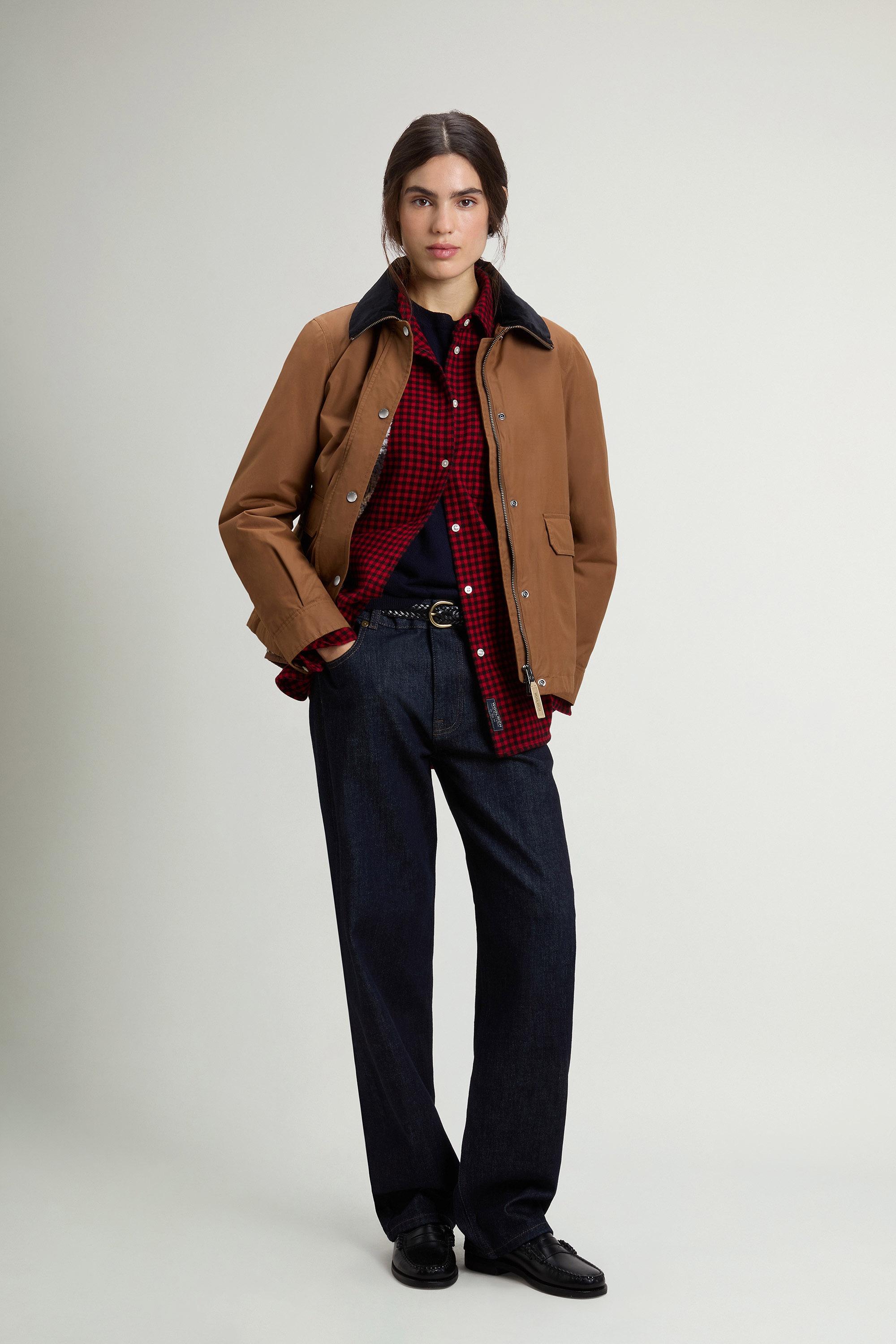 Jacke aus gewachster Baumwollmischung Braun photo 1 | Woolrich