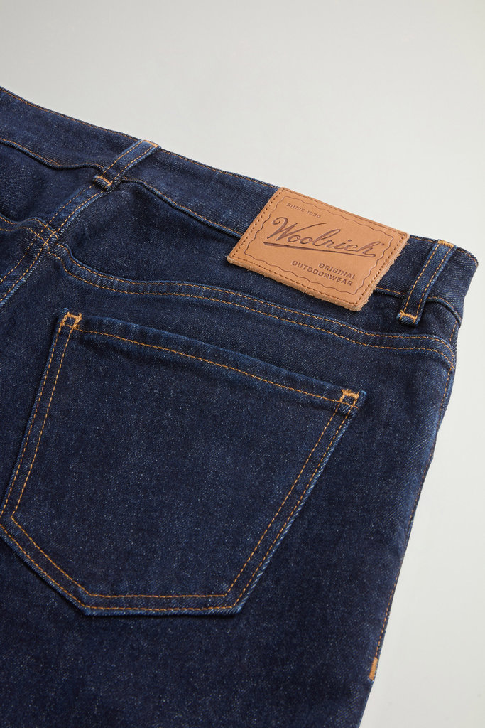 Wide-Leg Five-Pocket Jeans in Stretch Cotton Denim Blue photo 5 | Woolrich