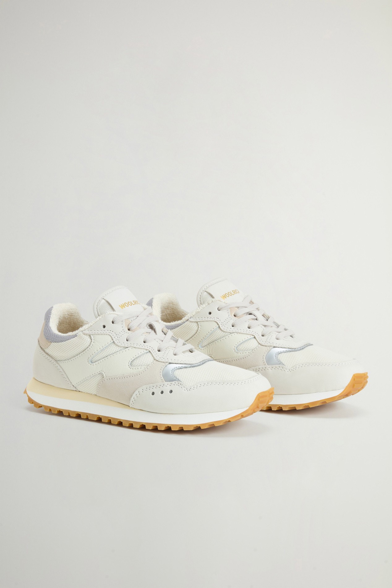 Gravel Sneakers in Nylon with Leather and Suede Inserts White photo 2 | Woolrich