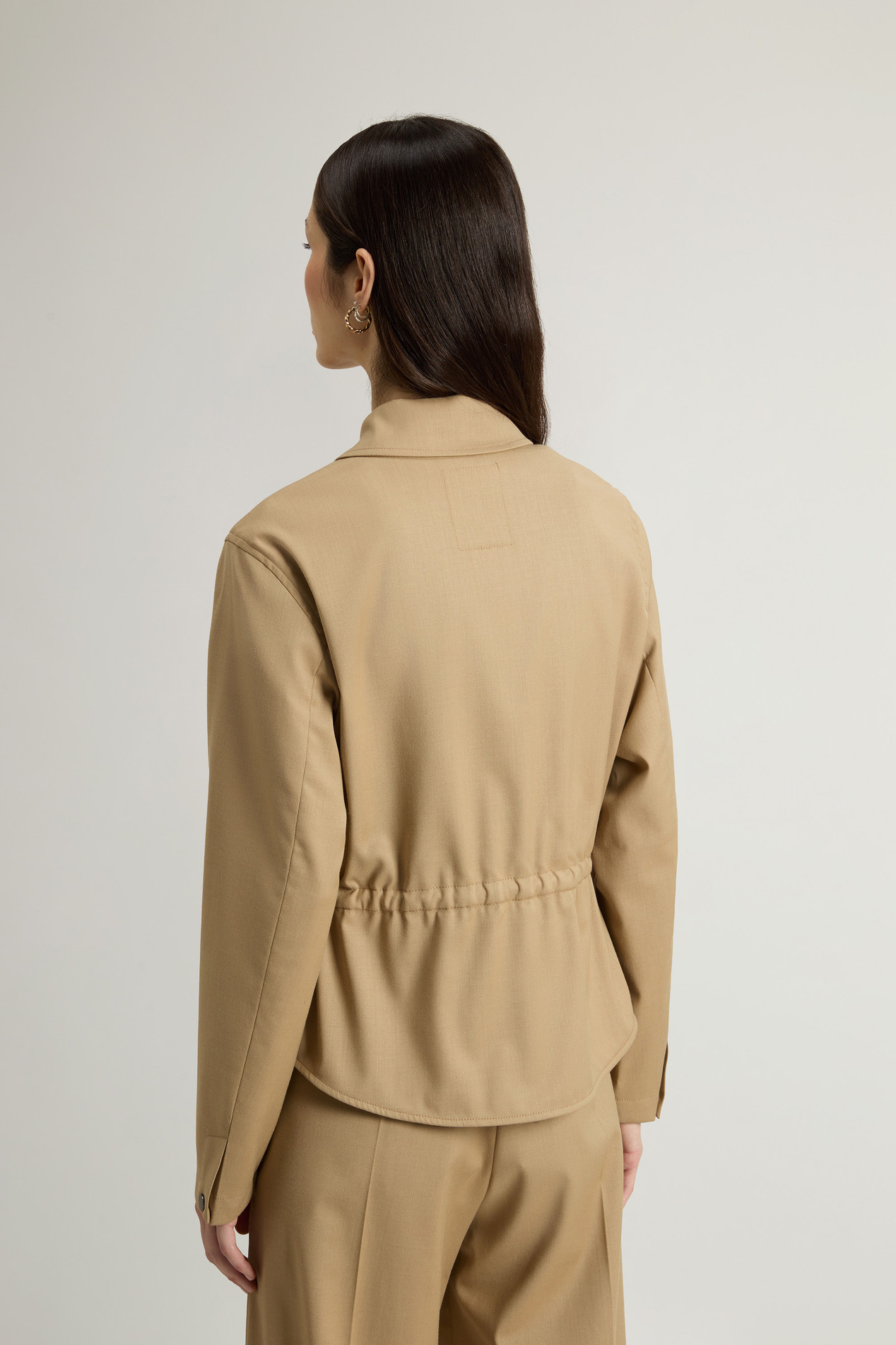 Overshirt in Wool Blend Beige photo 3 | Woolrich