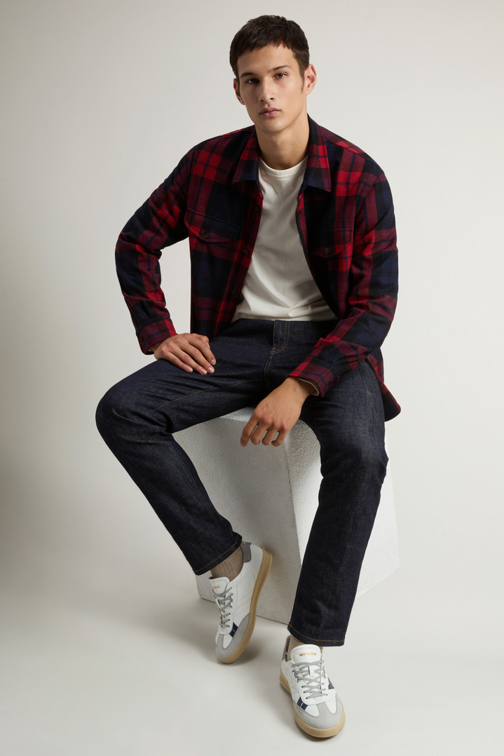 Doubleu Tennis Sneakers in Leather with Side Stripes White photo 7 | Woolrich