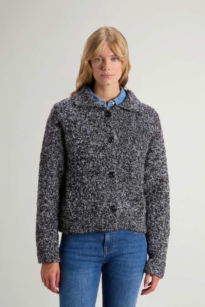 Cardigan aus Bouclé aus einer Schurwoll-Alpaka-Mischung Schwarz photo 1 | Woolrich