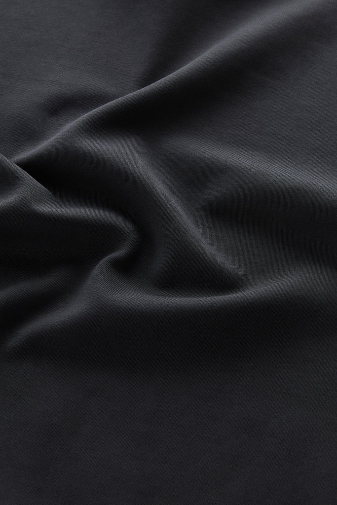 Crewneck in Mixed Cotton with Nylon Details Black photo 5 | Woolrich