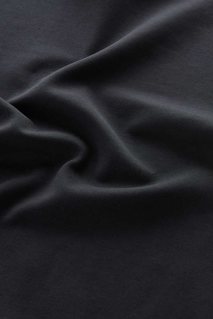 Crewneck in Mixed Cotton with Nylon Details Black photo 5 | Woolrich