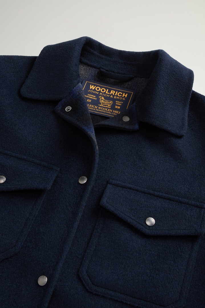Coat in Double-Face Wool Blend Blue photo 6 | Woolrich