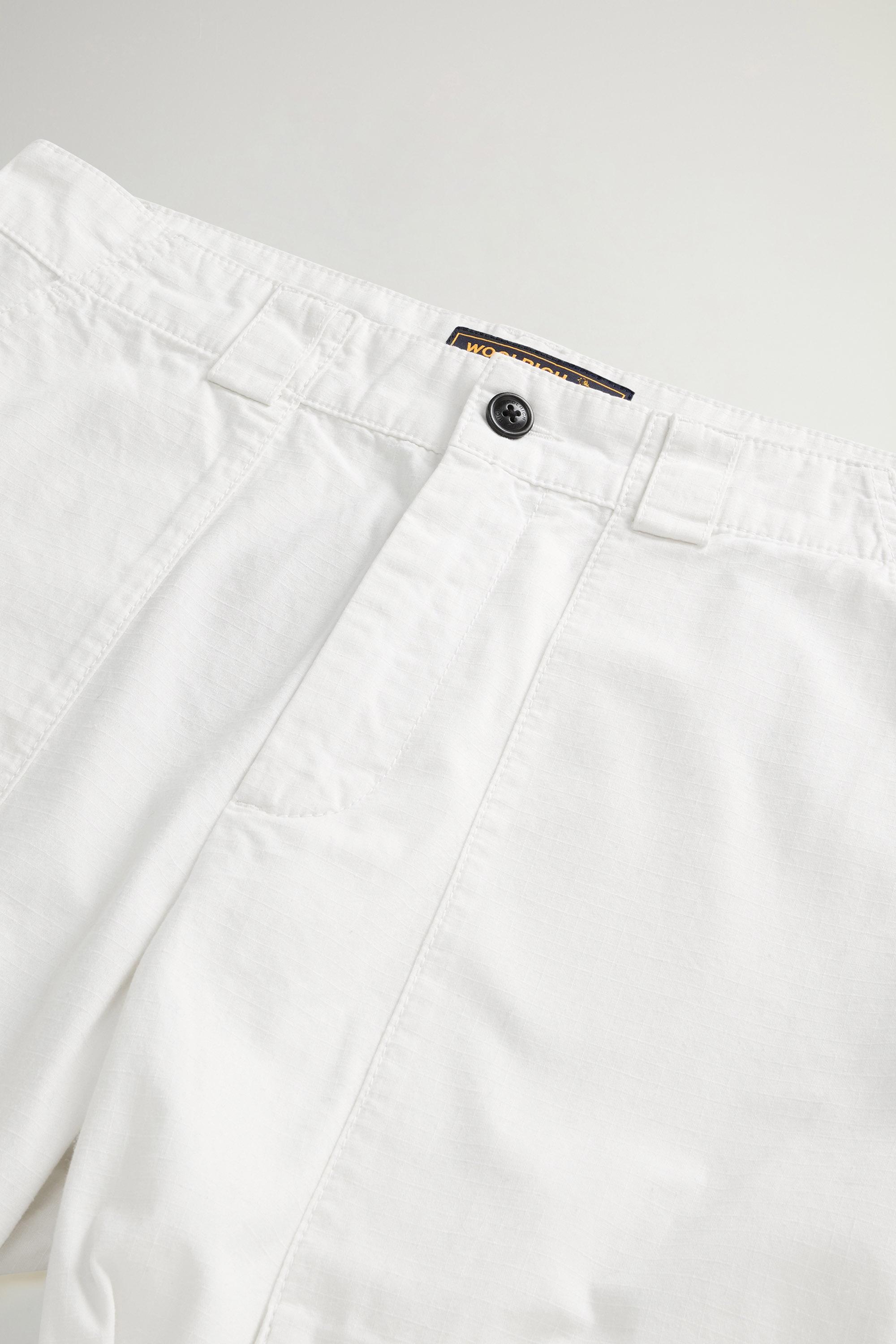 Garment-Dyed Cargo Pants in Pure Cotton Ripstop White photo 5 | Woolrich