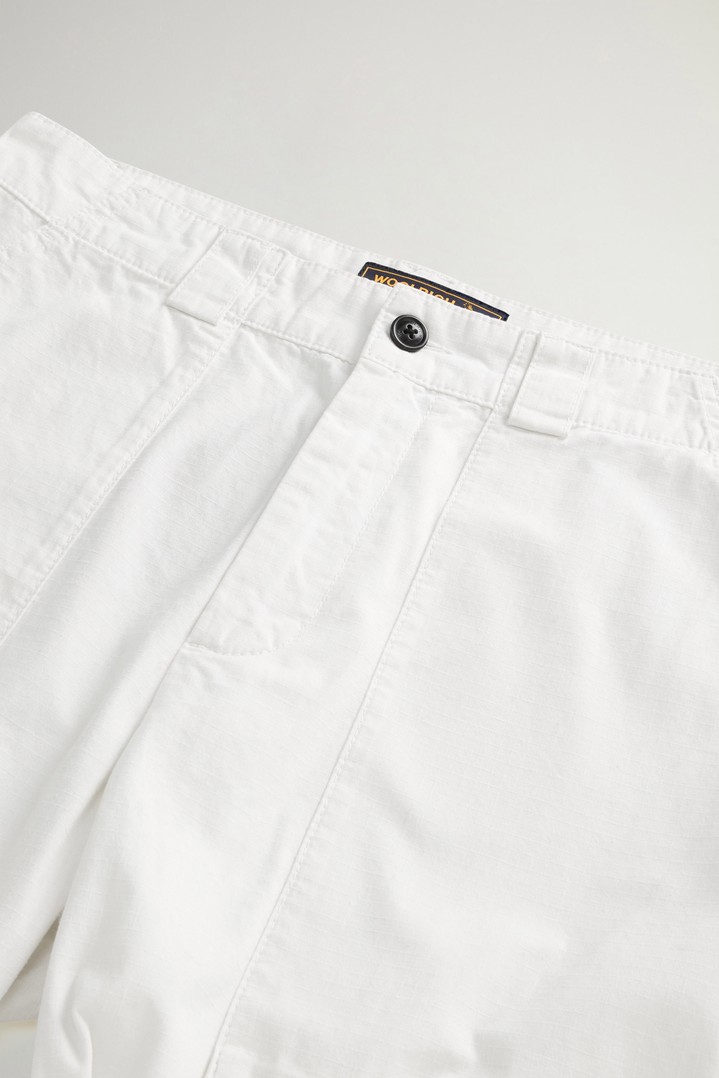 Garment-Dyed Cargo Pants in Pure Cotton Ripstop White photo 5 | Woolrich