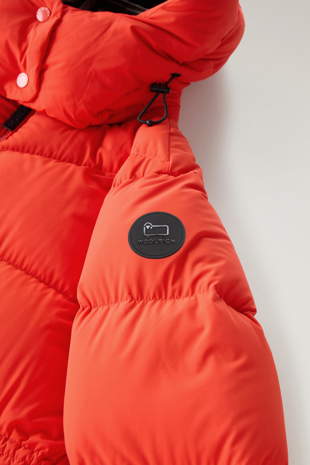 Stretch Nylon Down Jacket with Detachable Hood Orange photo 4 | Woolrich