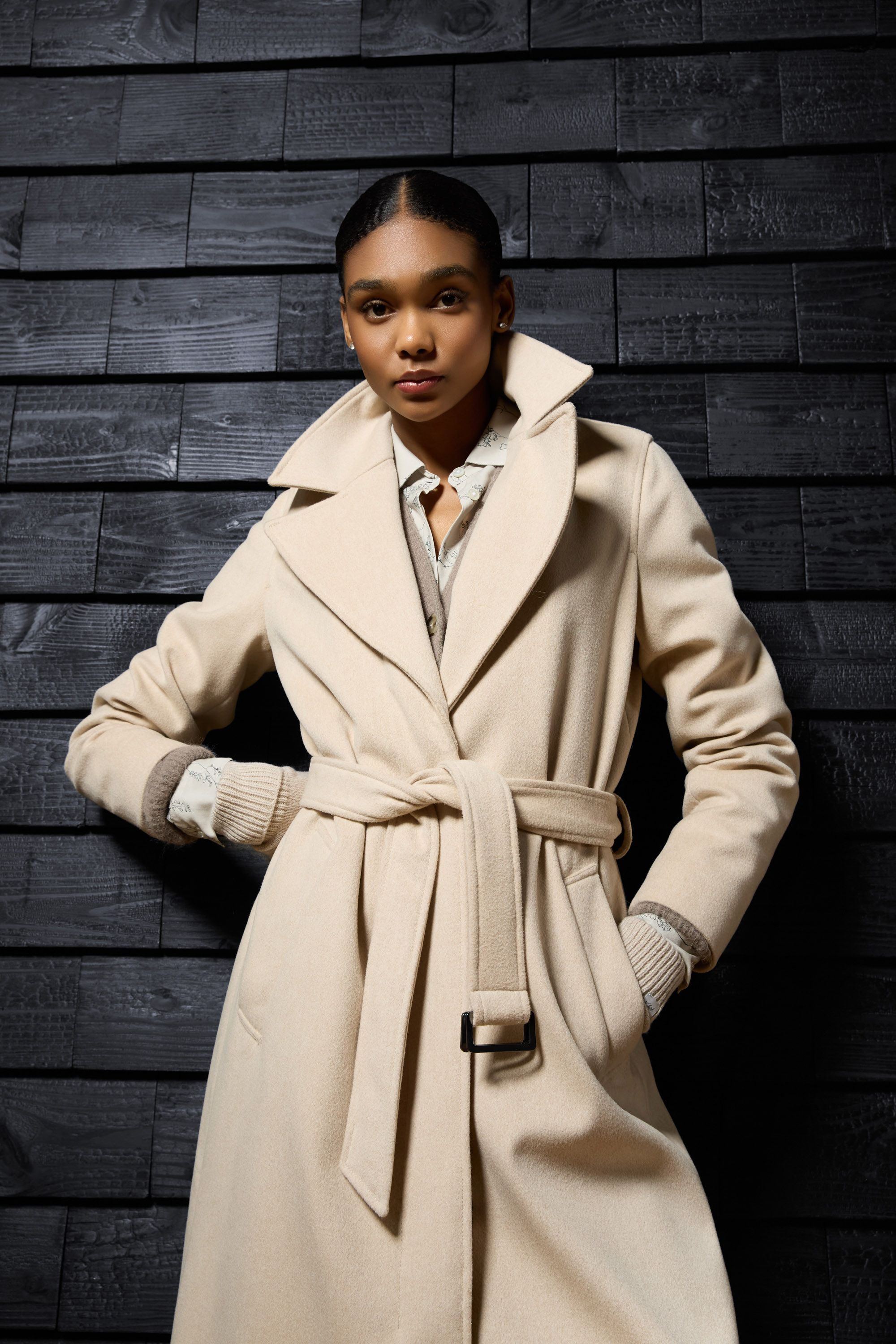Coat in Pure Italian Virgin Wool Beige photo 1 | Woolrich