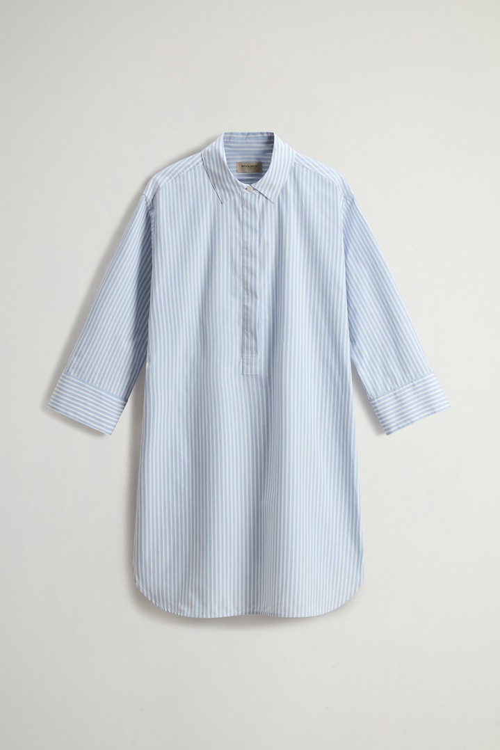 STRIPED POPLIN SERAFINO DRESS Blue photo 5 | Woolrich