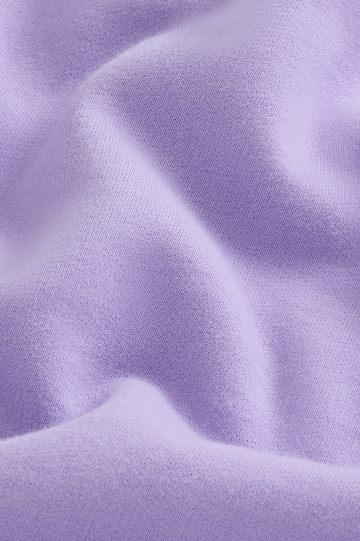 Crewneck Sweatshirt in Pure Cotton with Embroidered Logo Purple photo 6 | Woolrich