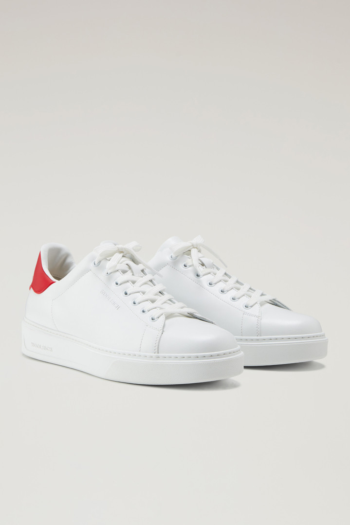 Leather Classic Court Sneakers with Contrasting Details White photo 2 | Woolrich