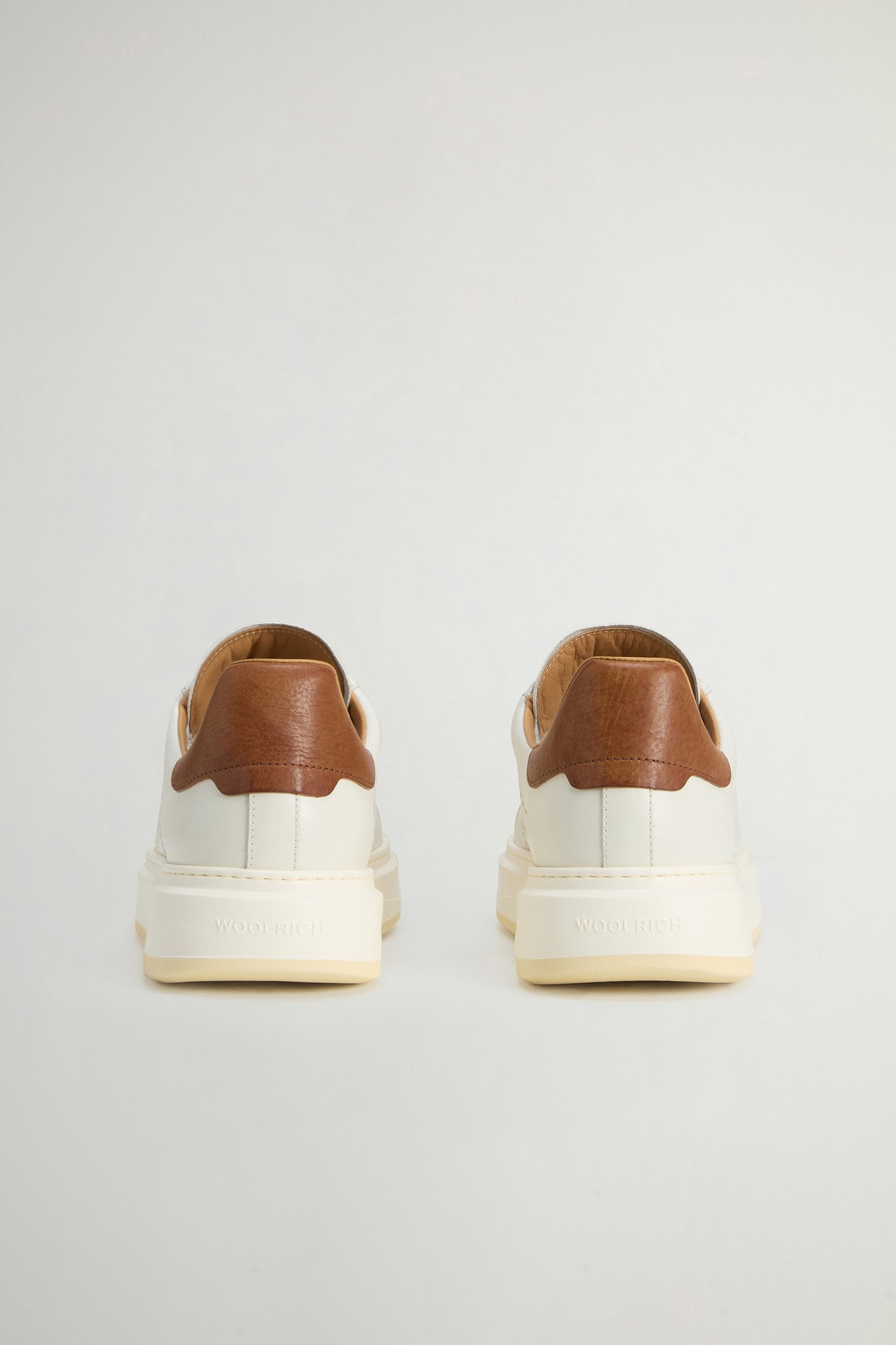 Arrow Sneakers in Calfskin Leather White photo 3 | Woolrich