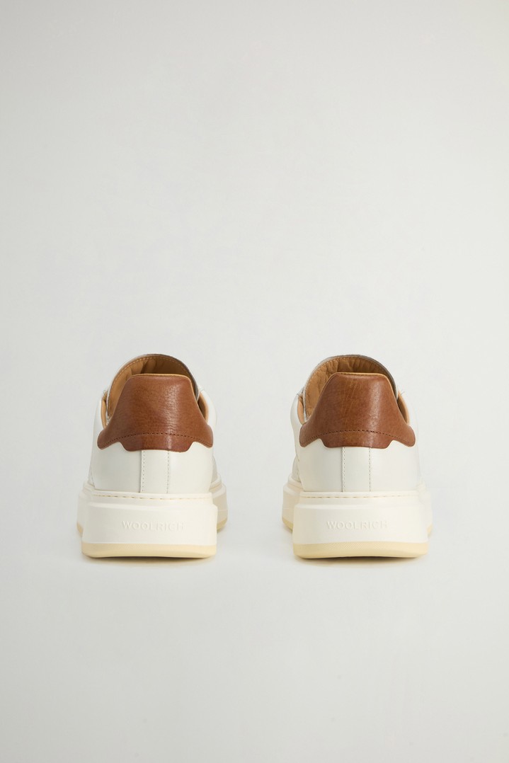 Arrow Sneakers in Calfskin Leather White photo 3 | Woolrich