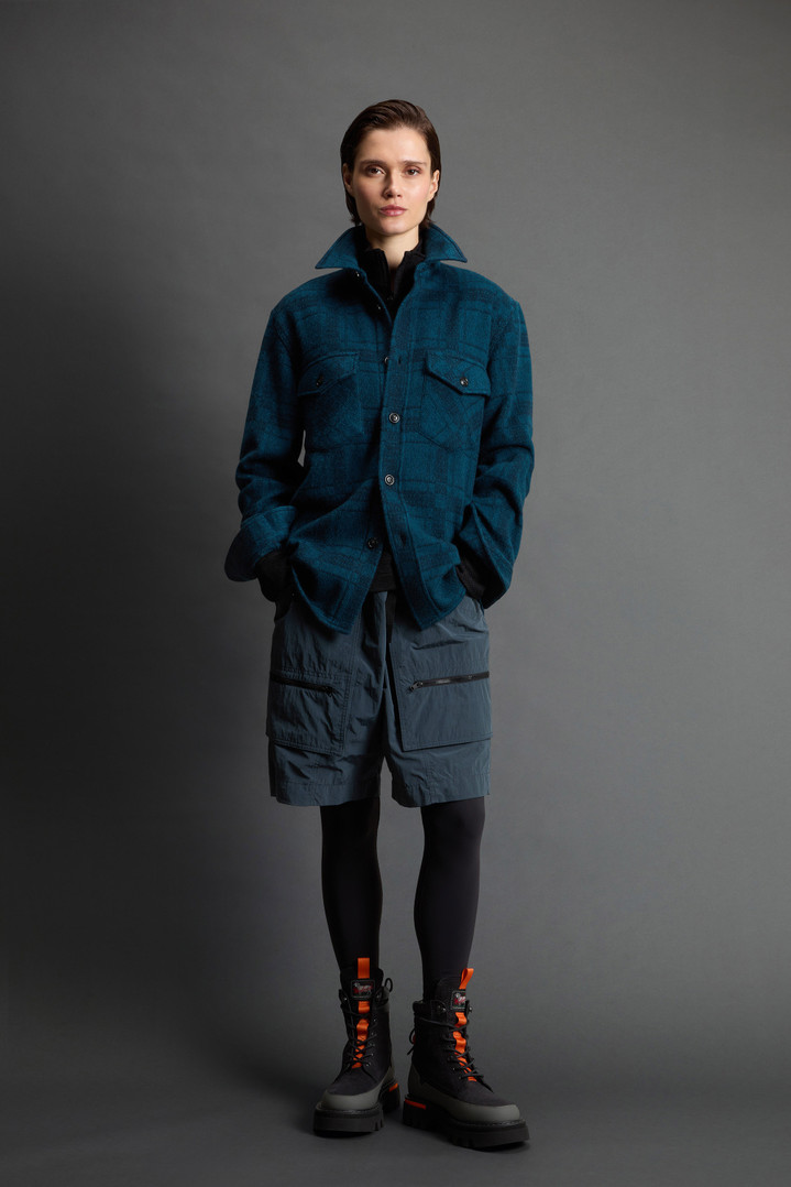 Geruit overhemdjack van zuiver kasjmier by Todd Snyder Blauw photo 4 | Woolrich